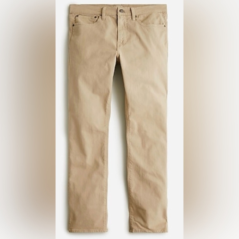 J. Crew 770 Straight-Fit Stretch Garment-Dyed 5-Pocket pant.Khaki. W 31 NWT/$118